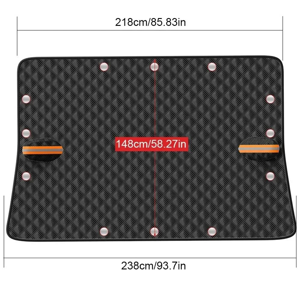 MAGTHOR – Verdickte magnetische Windschutzscheibenabdeckung für Frost und Sonne 8
