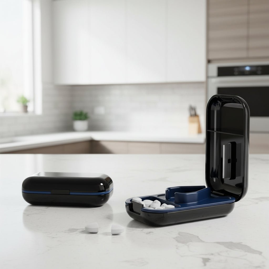 MEDICUT – Tablettenteiler mit unsichtbarer Aufbewahrungsbox 0