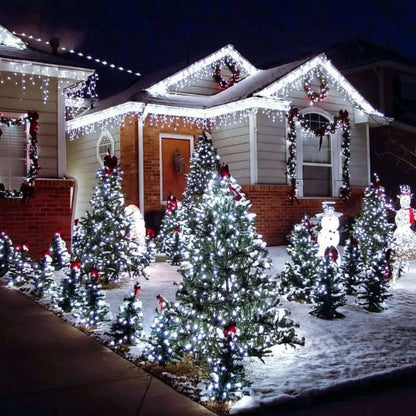 MERRYGLOW – Solar-LED-Weihnachtsgirlande mit 300 Lichtern, 8 Modi, IP65 wetterfest 1