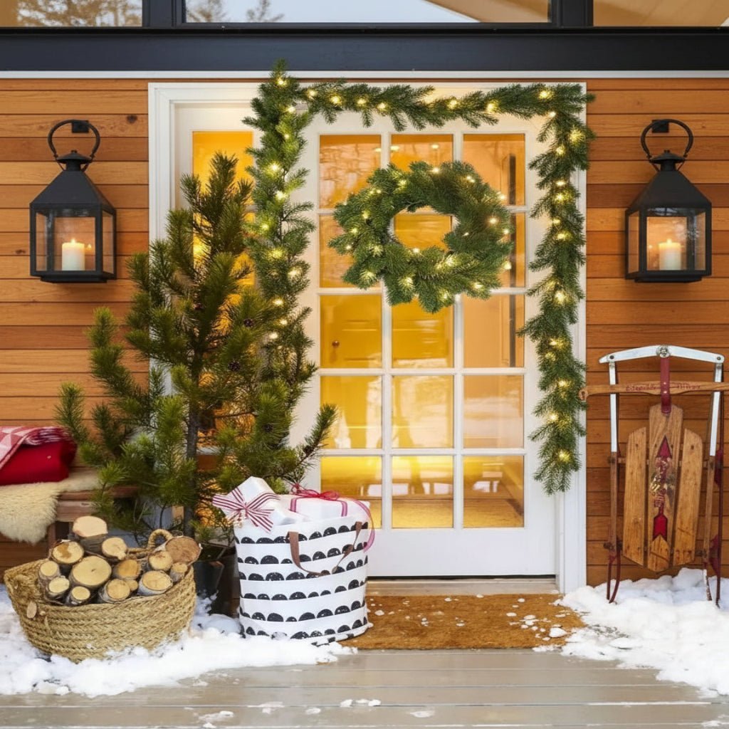 MERRY ARC – Künstlicher Weihnachtskranz (190 cm) mit warmweißen LED-Lichterketten 1