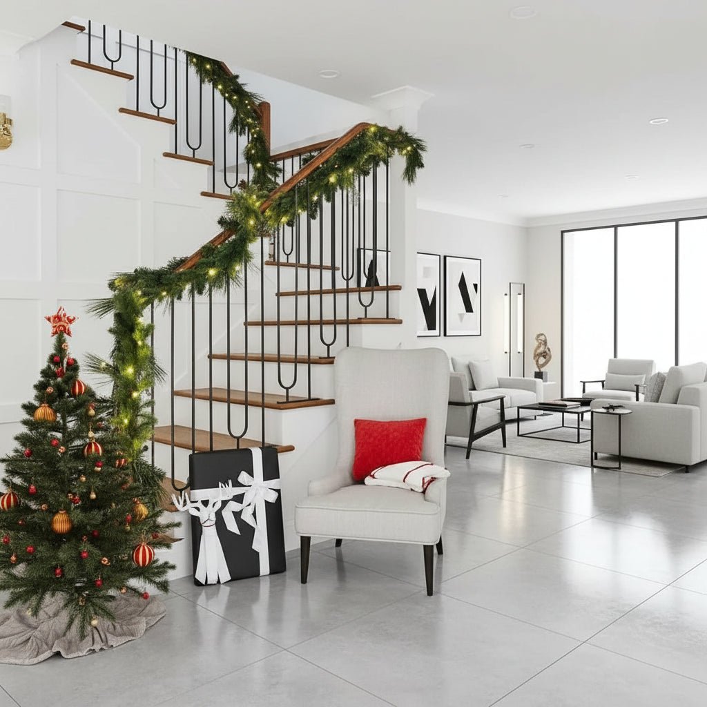 MERRY ARC – Künstlicher Weihnachtskranz (190 cm) mit warmweißen LED-Lichterketten 2