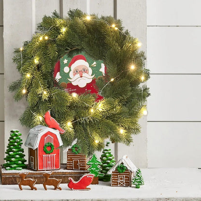 MERRY ARC – Künstlicher Weihnachtskranz (190 cm) mit warmweißen LED-Lichterketten 3