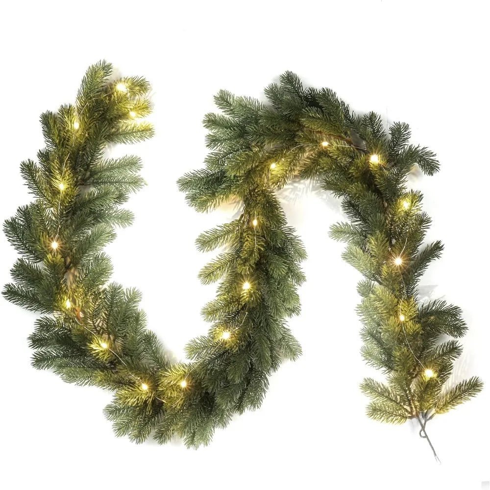 MERRY ARC – Künstlicher Weihnachtskranz (190 cm) mit warmweißen LED-Lichterketten 5