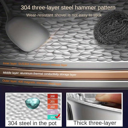 METALISSE – Premium Titan-Wok mit rundem Boden für Induktionsherde und müheloses Pfannenrühren 3