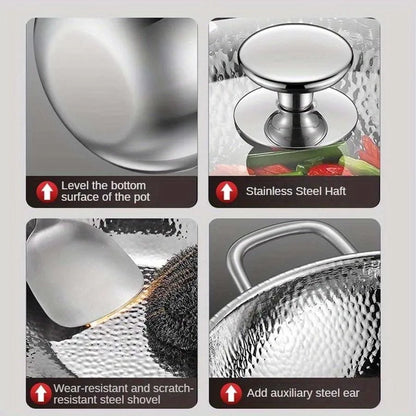 METALISSE – Premium Titan-Wok mit rundem Boden für Induktionsherde und müheloses Pfannenrühren 5