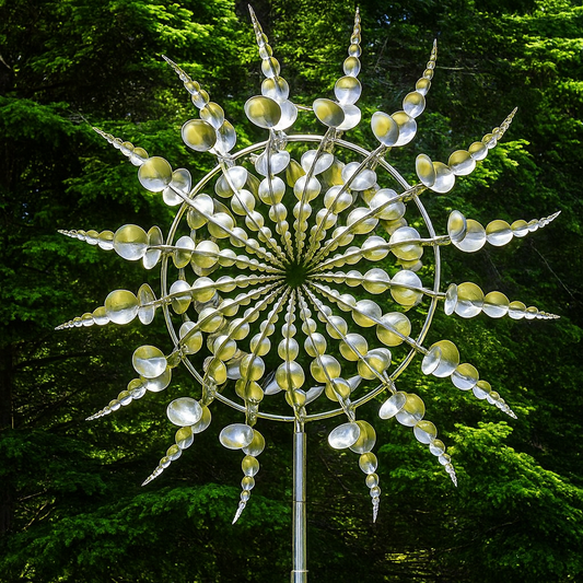METASPIN – Robustes Windspiel aus Metall für stilvolle Außendekoration 0