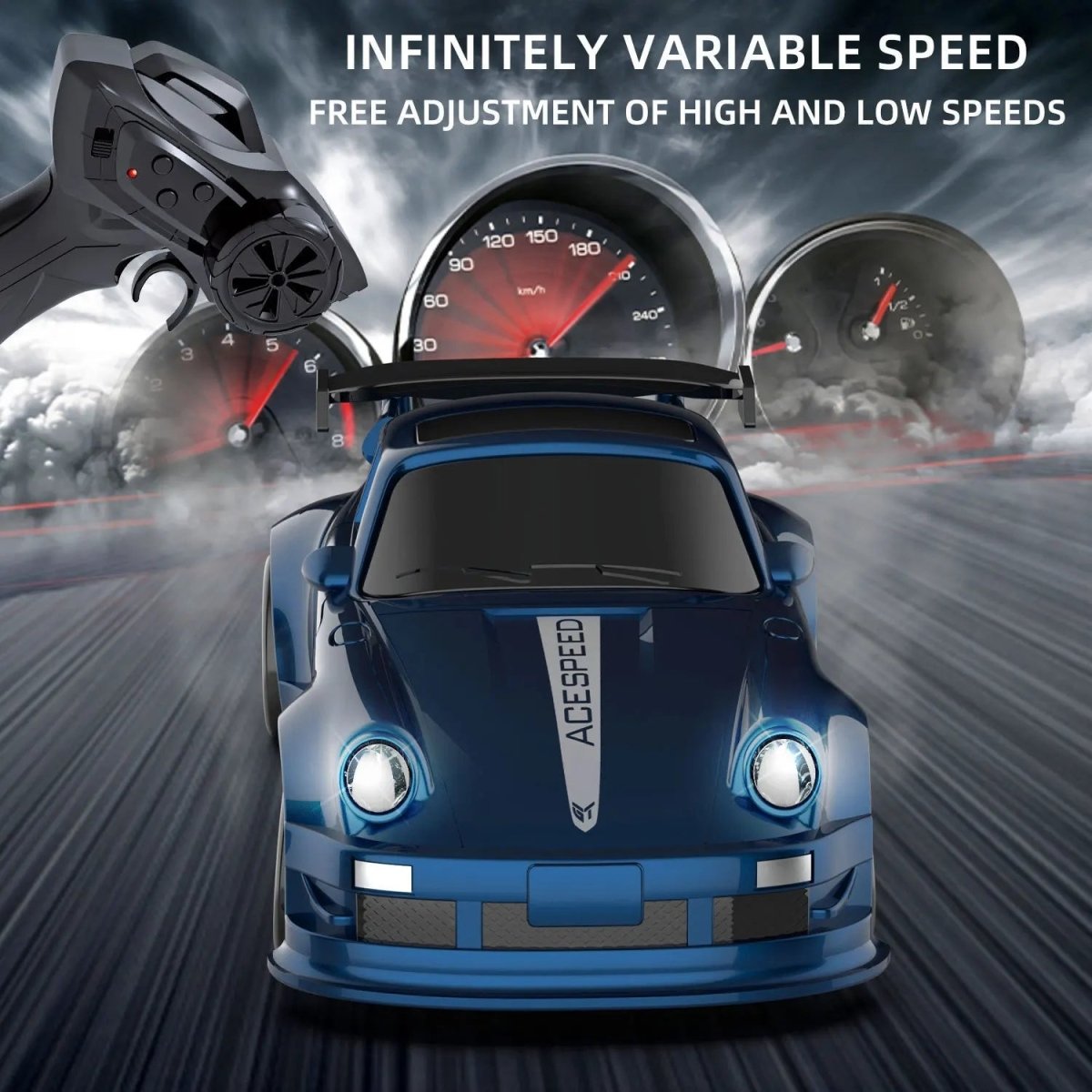 MICRODRIFT – 1:64 Mini-Rennwagen mit 2,4G-Fernsteuerung und Driftreifen 5