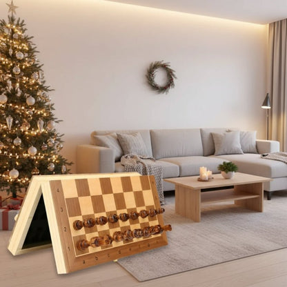 MINDORIS – Elegantes magnetisches Schachset aus Holz mit 39 cm großem Klappbrett 1