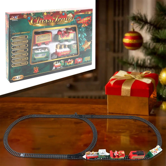 MISTLETRACK – Elektrisches Weihnachtsbaum-Eisenbahn-Set mit lebensechten Details 0