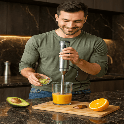 MIX STORM – 1000-W-4-in-1-Stabmixer mit 14 Geschwindigkeitsstufen 0
