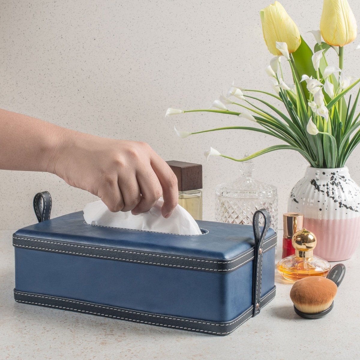 MODERNCASE – Handgefertigte Taschentuchbox aus Kunstleder für Zuhause und Büro 4