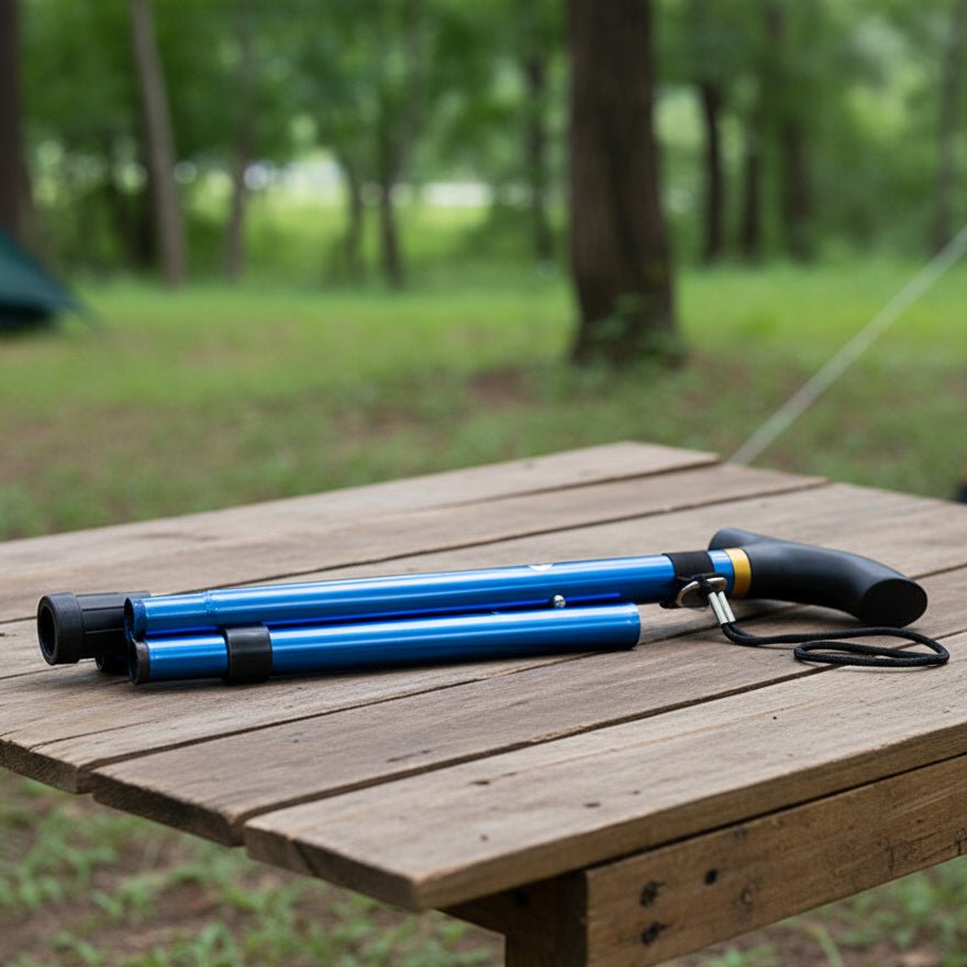 MOUNTREL – Verstellbare Trekkingstöcke aus Aluminium mit Komfortgriff und rutschfesten Spitzen 0