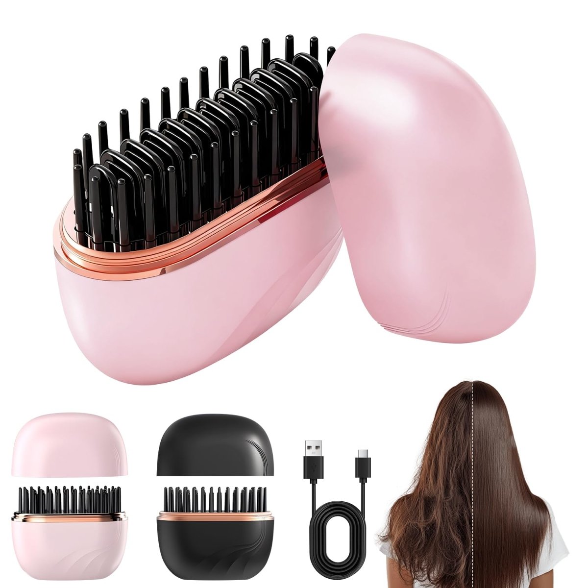HAIRSTYLIA – Peine alisador inalámbrico para peinados perfectos