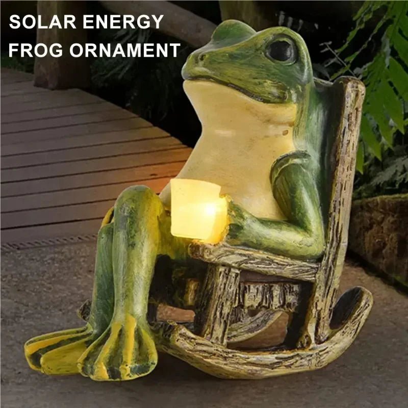 LEUCHTFROSCH – Figura solar de jardín con luz automática para iluminación ambiental exterior