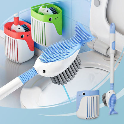 SPINCLEAN – Cepillo de pared para inodoro de 360 grados con cabeza de silicona