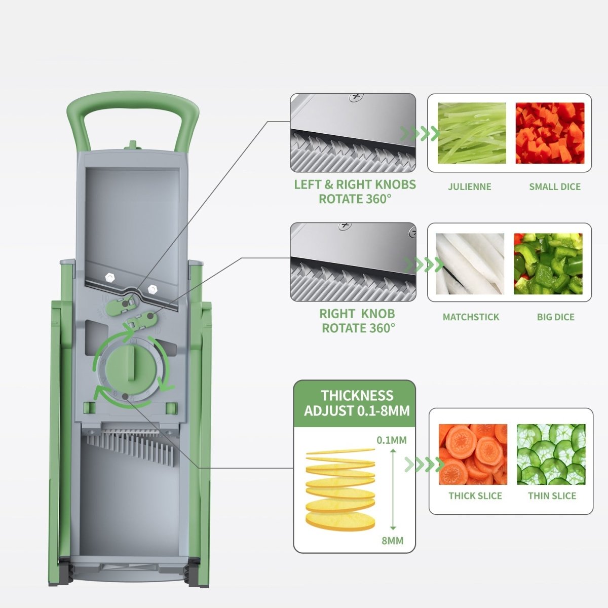 VEGIMASTER – Multifunctional Vegetable Chopper & Foldable Slicer