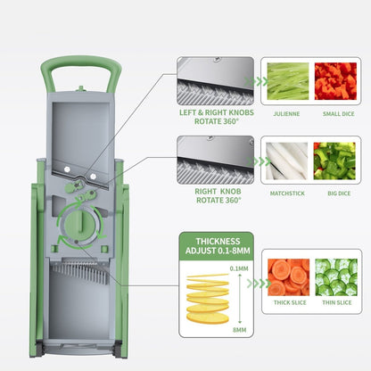 VEGIMASTER – Multifunctional Vegetable Chopper & Foldable Slicer