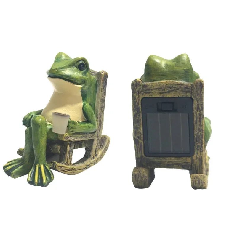 LEUCHTFROSCH – Figura solar de jardín con luz automática para iluminación ambiental exterior