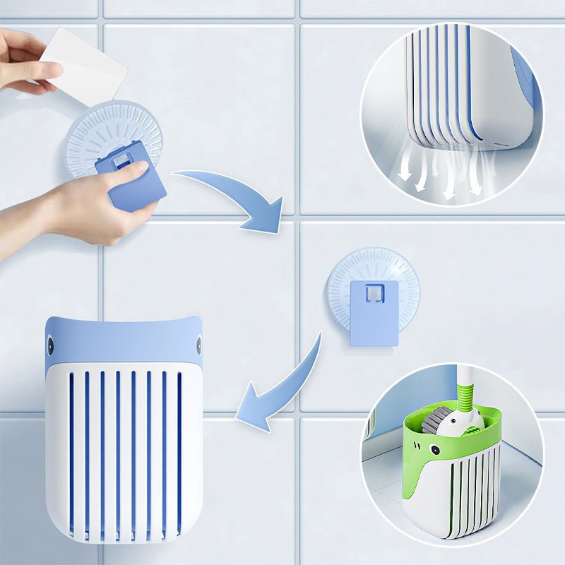 SPINCLEAN – Cepillo de pared para inodoro de 360 grados con cabeza de silicona