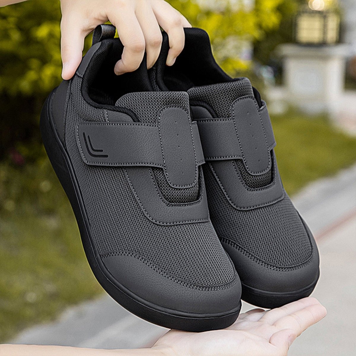 CAREMAN – Scarpe per diabetici extra larghe da uomo con morbido comfort ortopedico