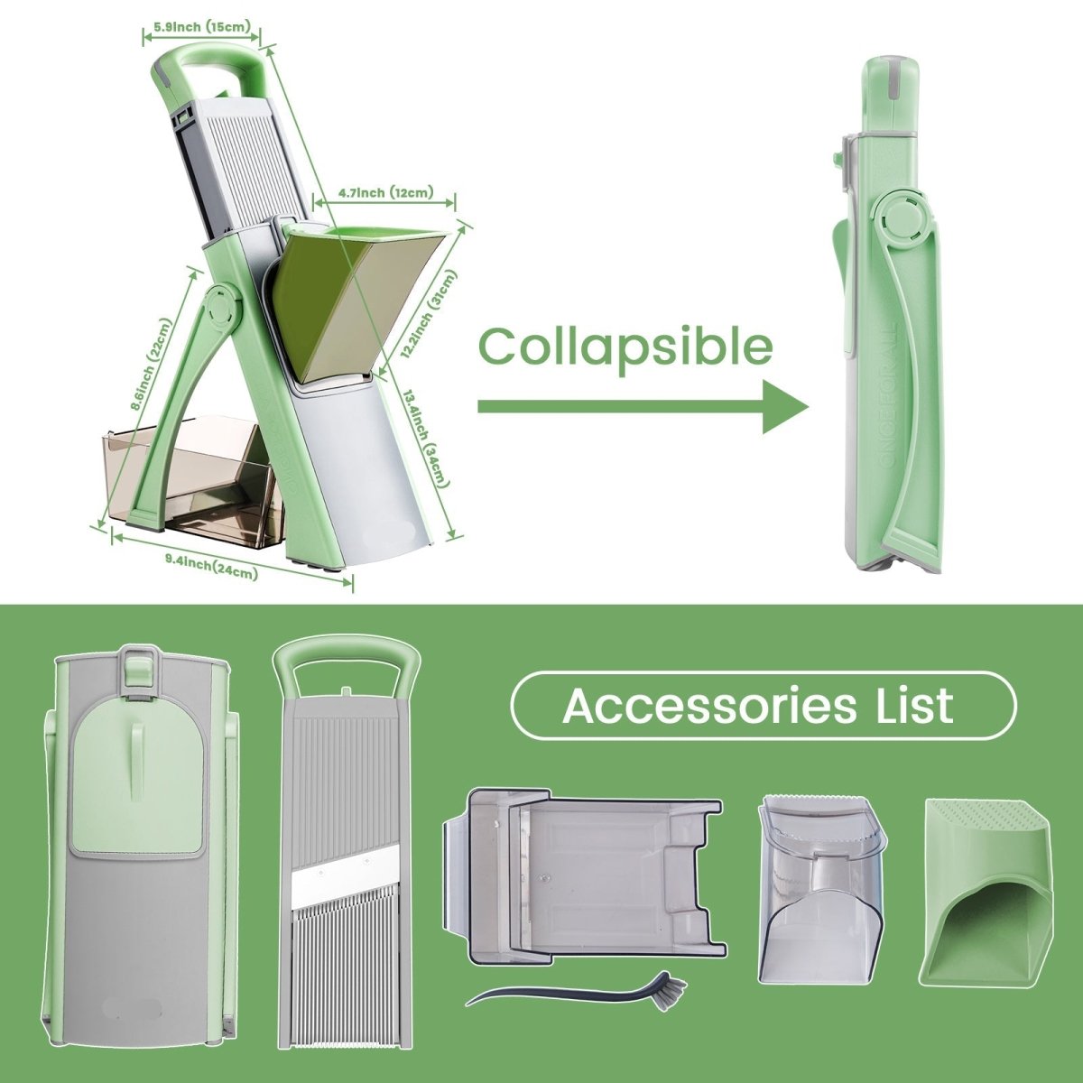 VEGIMASTER – Multifunctional Vegetable Chopper & Foldable Slicer