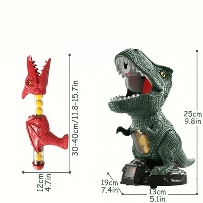 DINOPOP BLASTER – Dinosaurier-Schießspiel für Kinder mit weichen Schaumstoffbällen & Zielscheibe