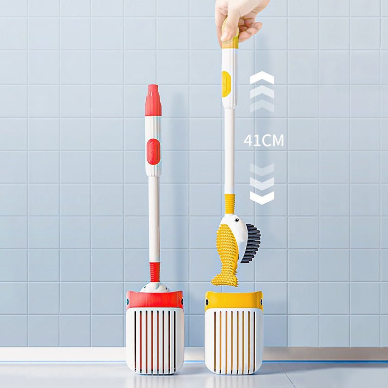 SPINCLEAN – Cepillo de pared para inodoro de 360 grados con cabeza de silicona