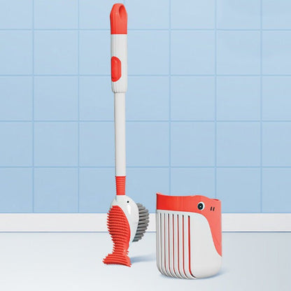 SPINCLEAN – Cepillo de pared para inodoro de 360 grados con cabeza de silicona
