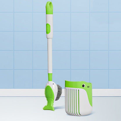 SPINCLEAN – Cepillo de pared para inodoro de 360 grados con cabeza de silicona