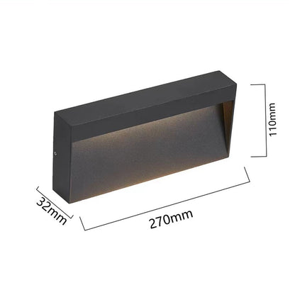 BESEGLOW – Applique murale extérieure LED carrée en acier inoxydable & solaire