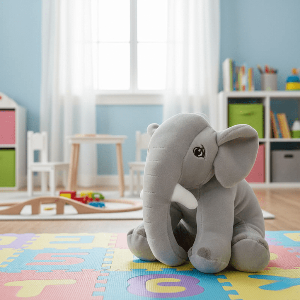 SnuggleTrunk – Elefante de peluche compañero de abrazos para bebés