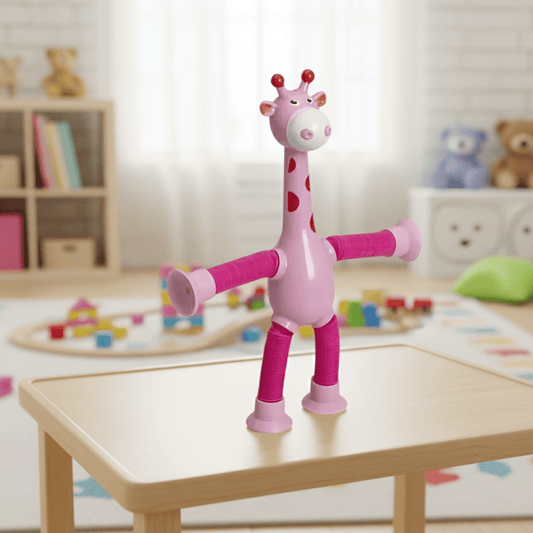 FlexiGiraffe – Juguete de taza de ventosa elástico para niños creativos