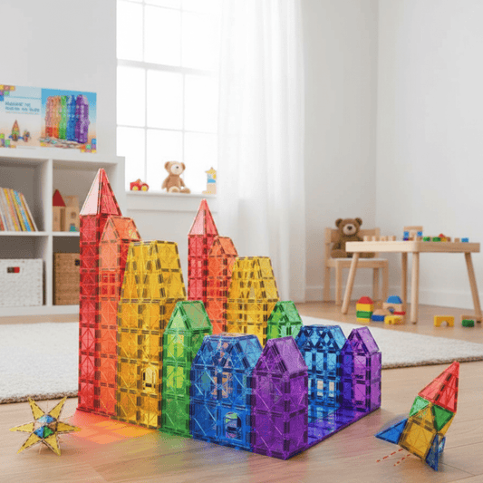 MagnaMonti Azulejos – Diversión constructiva magnética al estilo Montessori para niños creativos