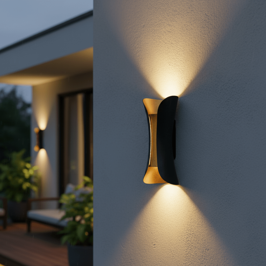Orr Curved Outdoor LED Light - Weatherproof wall light with IP65 protection