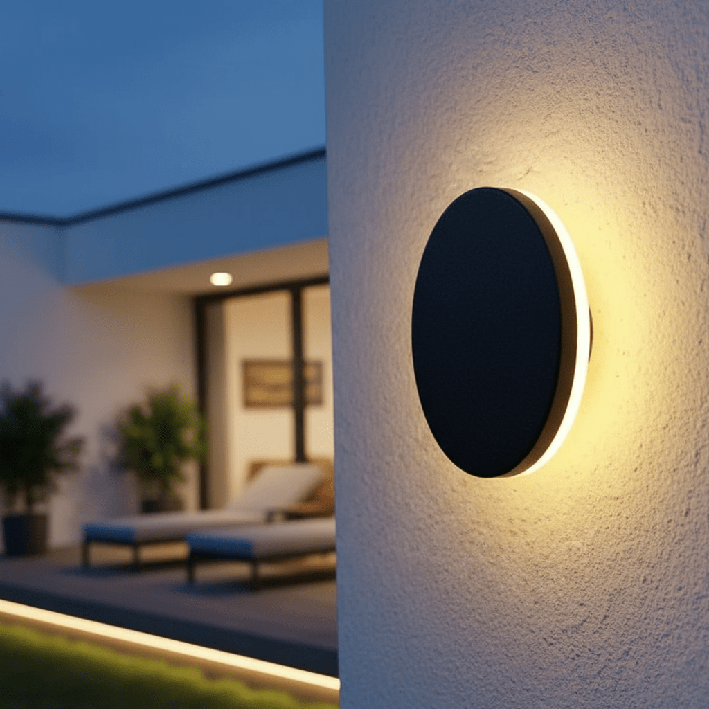 Orr Outdoor Wall Lamp – Minimalistische LED-Wandleuchte in Rund oder Eckig, IP65