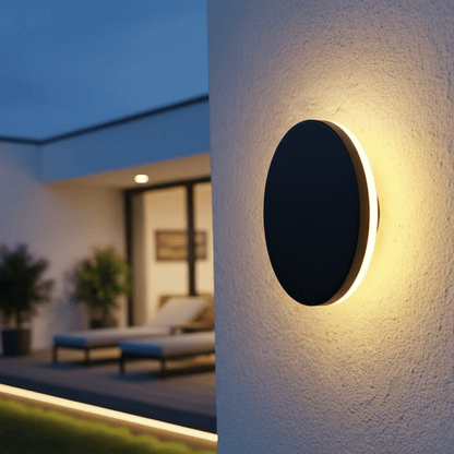 Orr Outdoor Wall Lamp – Minimalistische LED-Wandleuchte in Rund oder Eckig, IP65