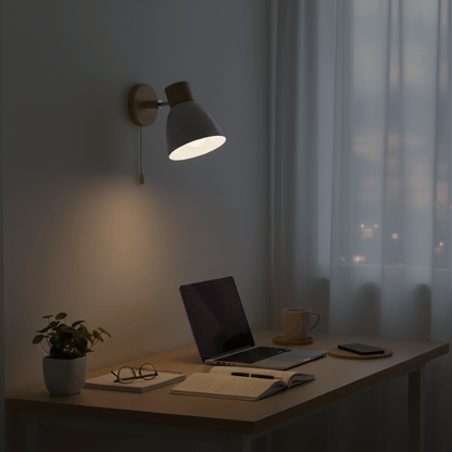 YADIEL WALL LIGHT – Moderne Wandlampe aus Holz im nordischen Stil