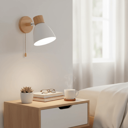 YADIEL WALL LIGHT – Moderne Wandlampe aus Holz im nordischen Stil
