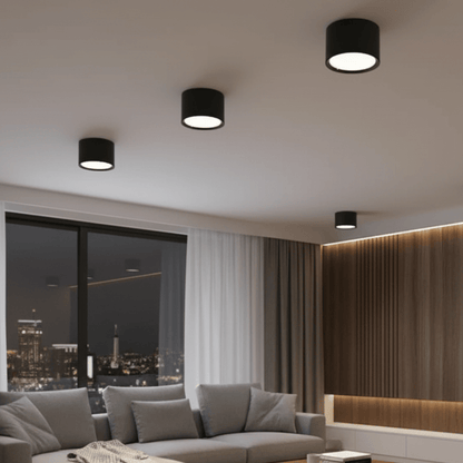 NordicGlow – Modern LED Ceiling Light in Black & White