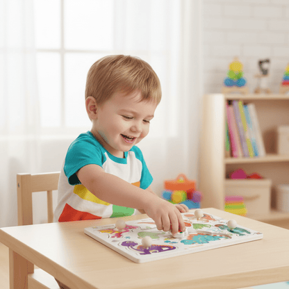 MONTIPUZZ – Montessori Pädagogisches Holz-Greifspielzeug für Kinder