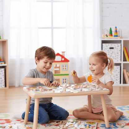 MONTIPUZZ – Montessori Pädagogisches Holz-Greifspielzeug für Kinder