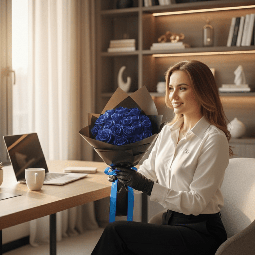 Rosalune Ewige Blüte Rose | Glitzerrose für romantische Geschenke und Wohnkultur