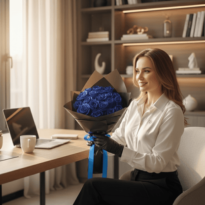 Rosalune Ewige Blüte Rose | Glitzerrose für romantische Geschenke und Wohnkultur