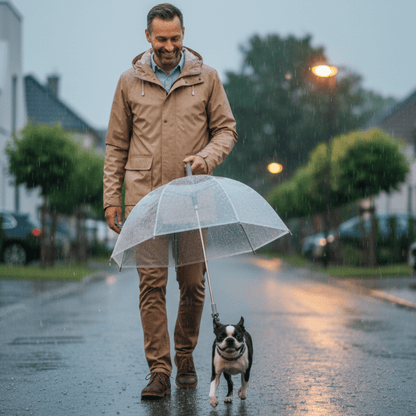 Rainguard Umbrella – Transparenter Regenschirm für Hunde