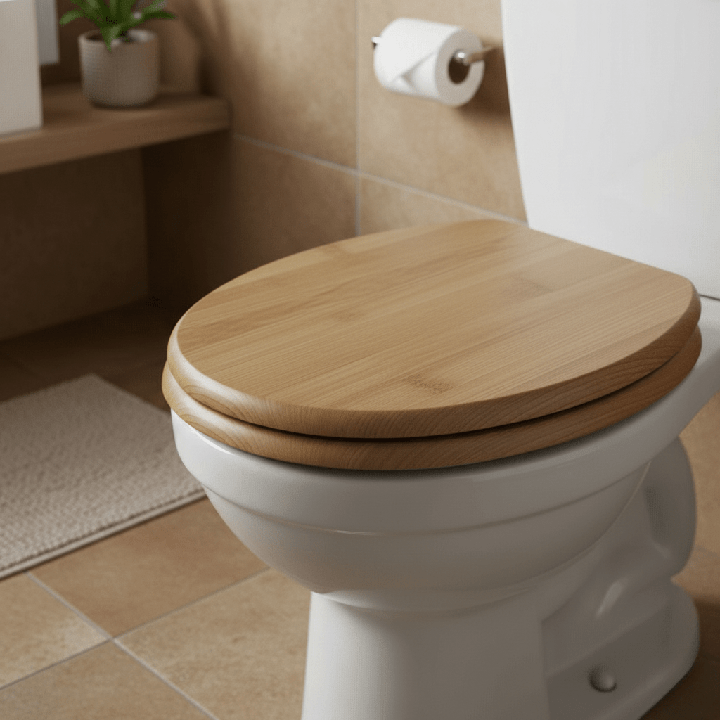 PLYREST – Abattant de toilette élégant en contreplaqué avec fonction de fermeture douce