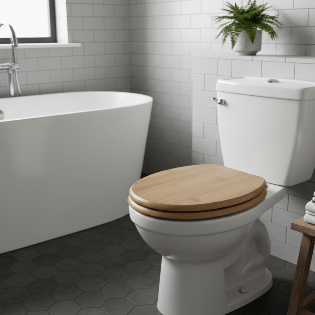 PLYREST – Abattant de toilette élégant en contreplaqué avec fonction de fermeture douce