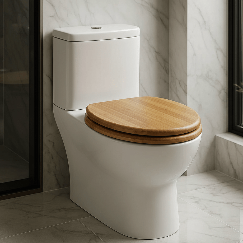 PLYREST – Abattant de toilette élégant en contreplaqué avec fonction de fermeture douce