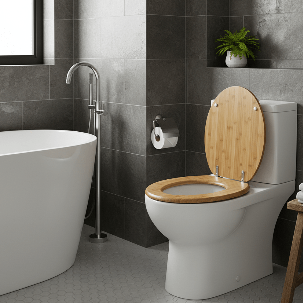 PLYREST – Abattant de toilette élégant en contreplaqué avec fonction de fermeture douce