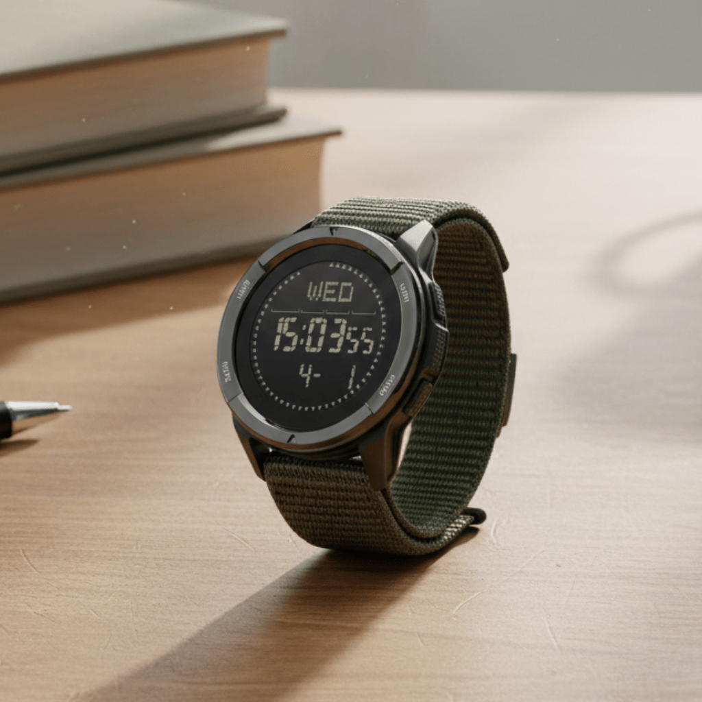 OUTDOORTIME – Sportuhr mit Carbon-Design für Abenteuer