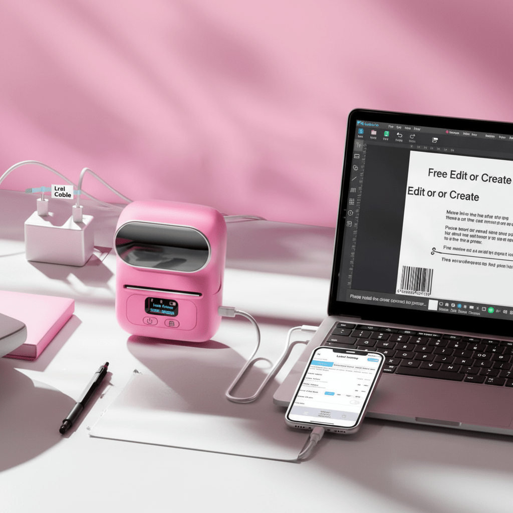 LABELO – Impresora de etiquetas Bluetooth para código de barras, logotipo y etiquetas de envío